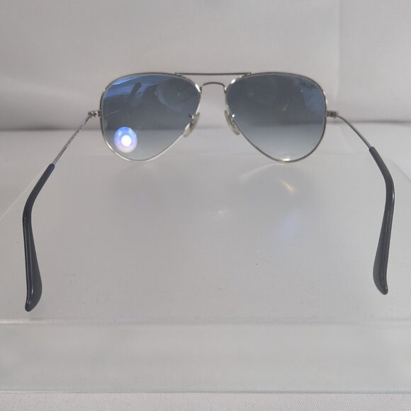 Ray Ban Aviator Silver 3025 003/3F Blue Gradient Sunglasses Italy 55014 2N - Picture 16 of 16